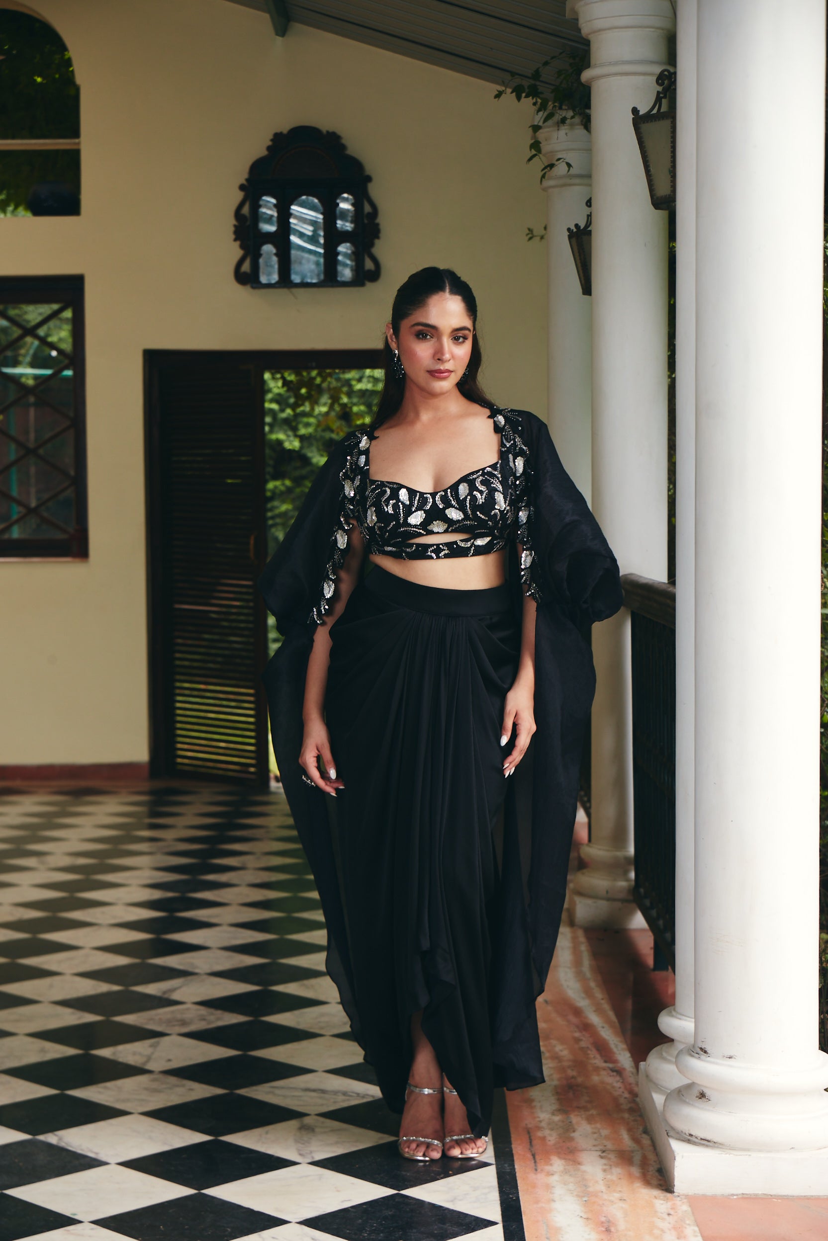 Jade Black Embroidered Set