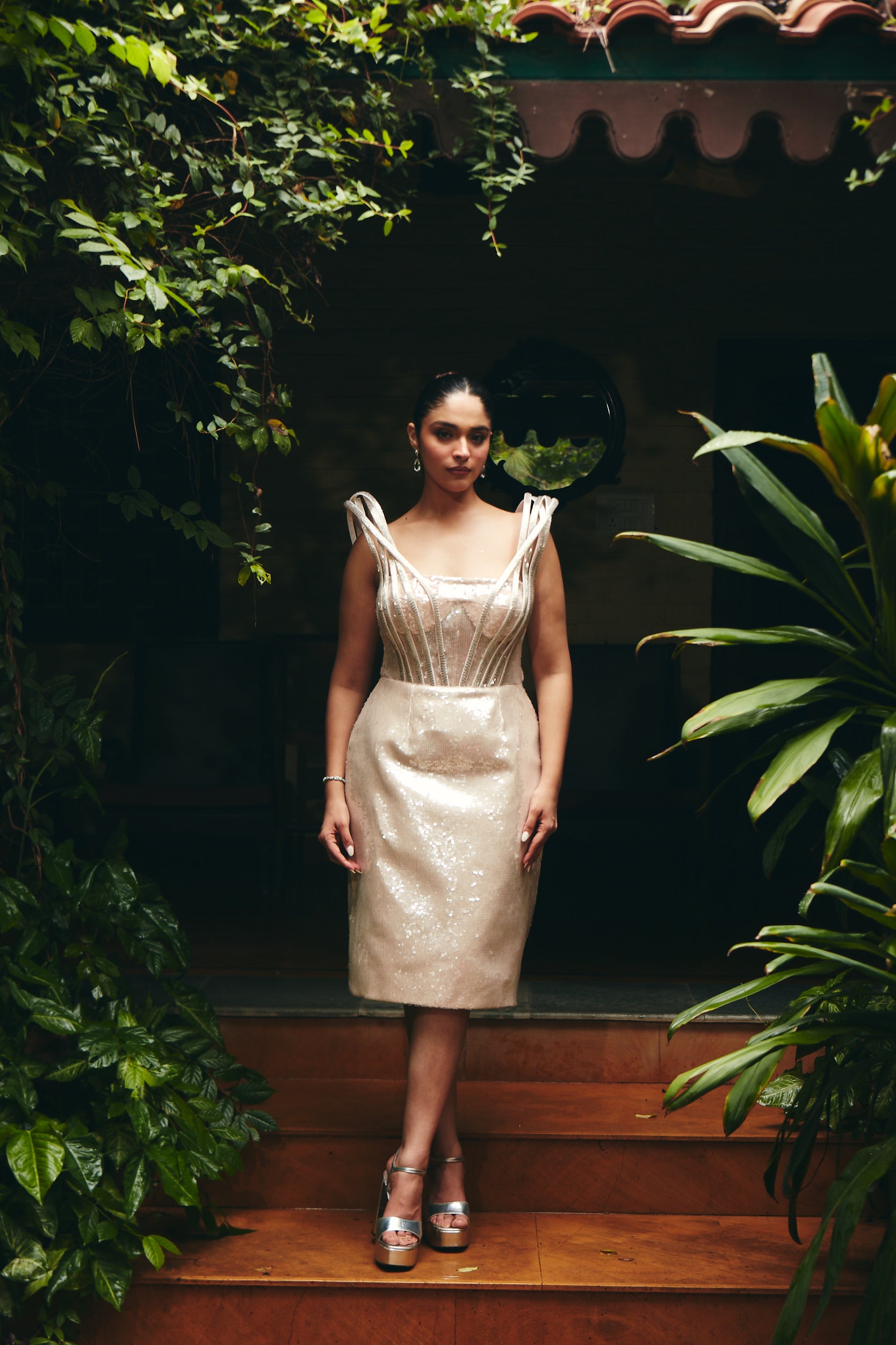 Gold Sequin Cocktail Dress