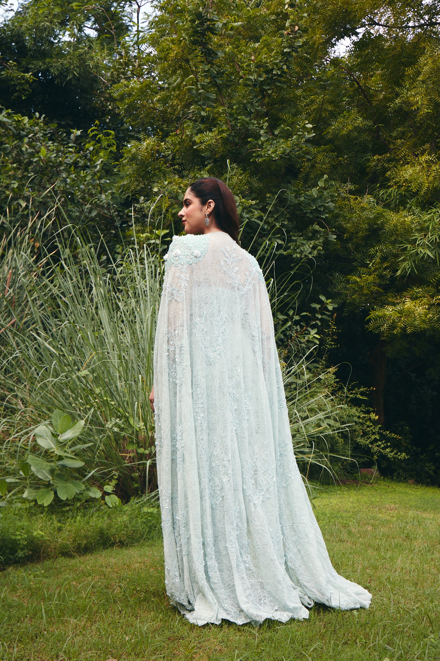 Sage Green Cape & Corset Drape Set