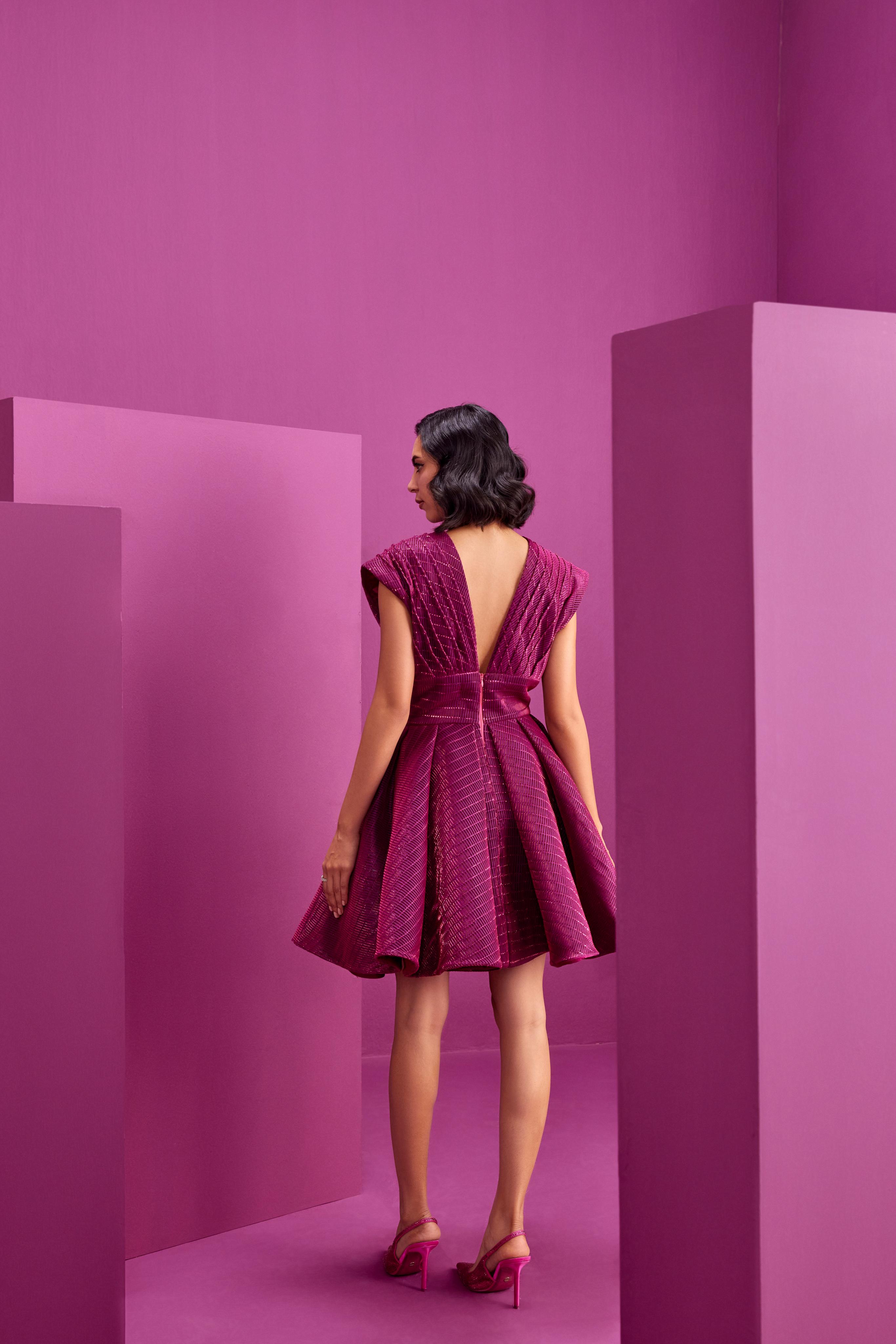 Purple Flared Dress
