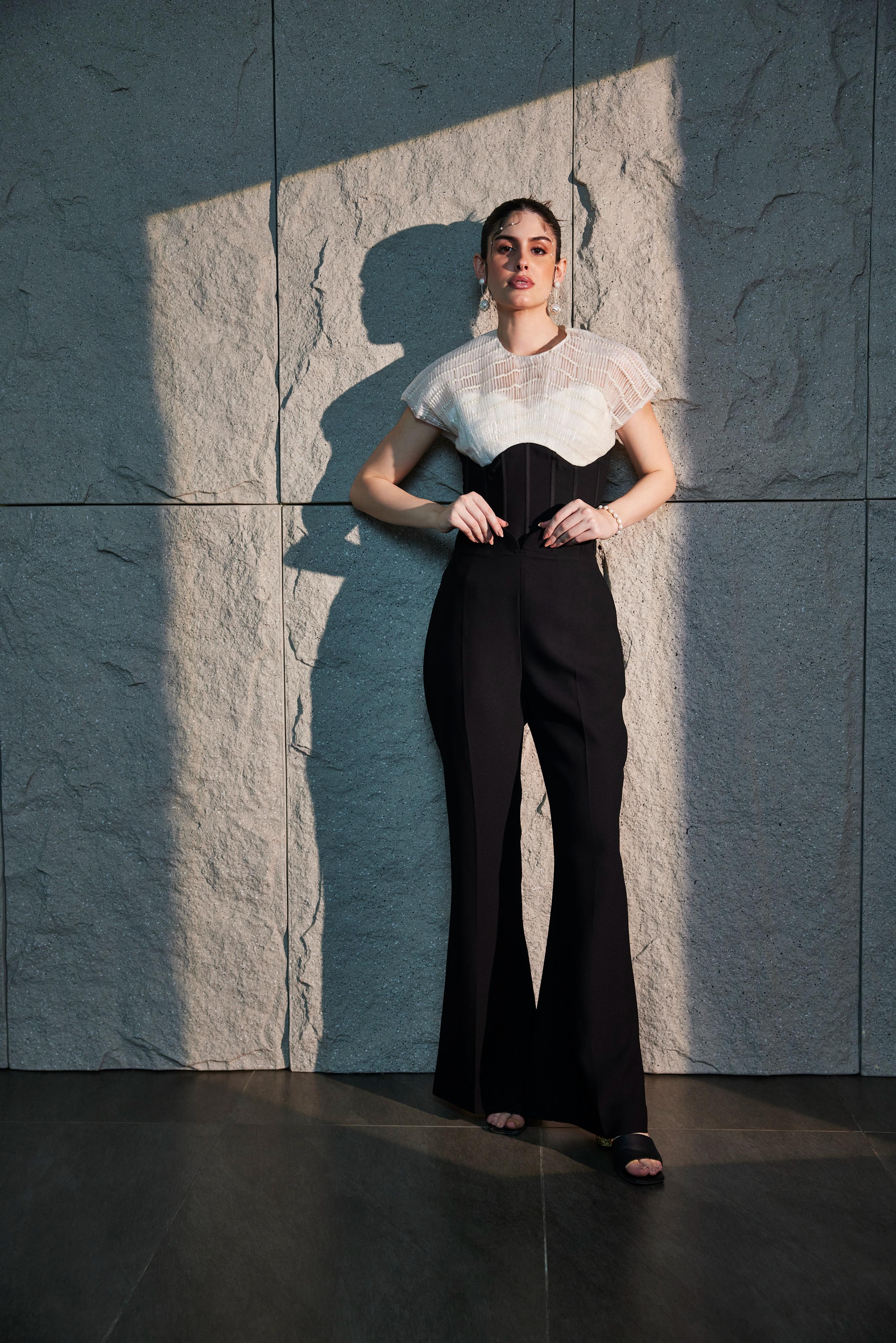 Dual Color Corseted Top & Pant Set