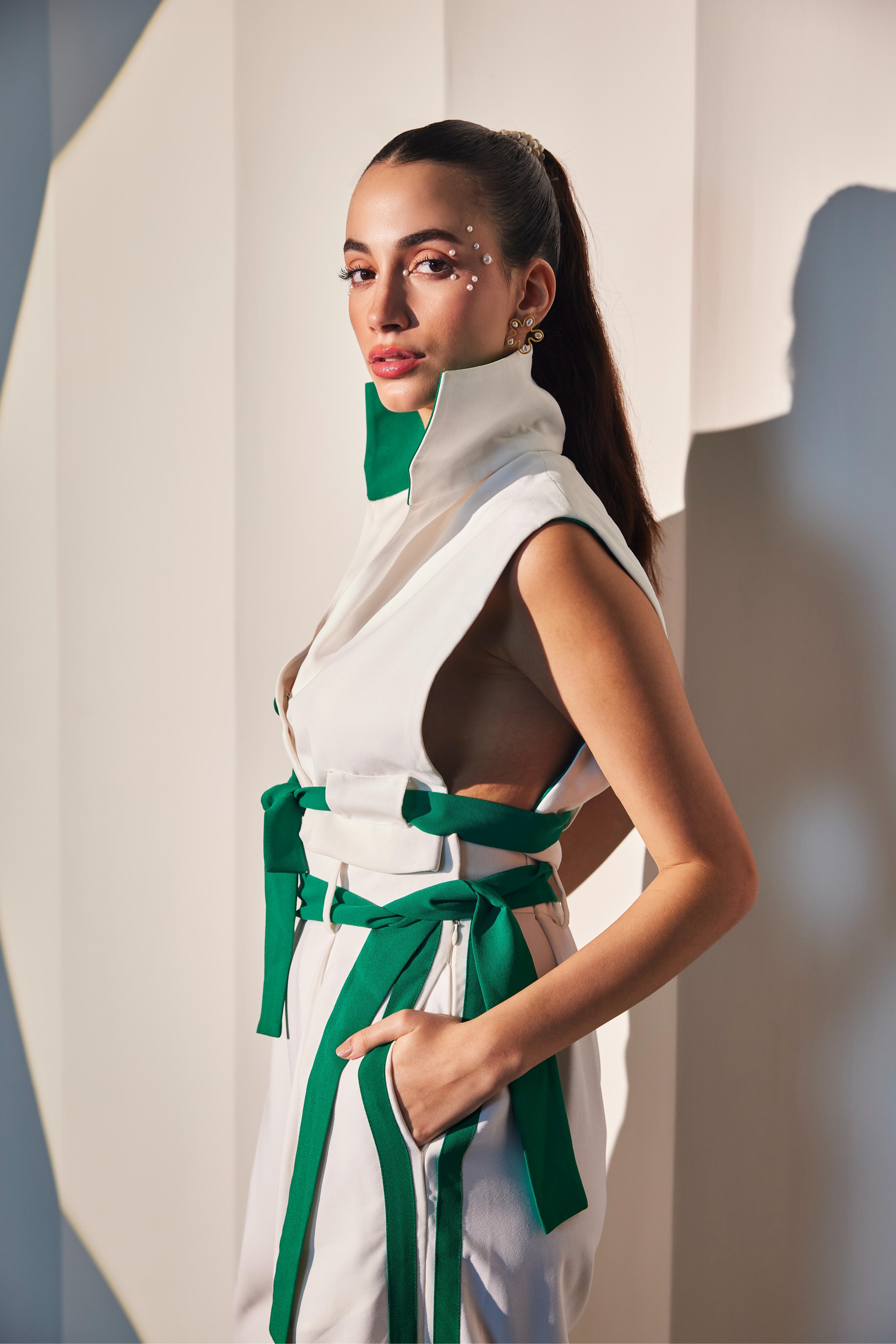 Ivory Belted Co-Ord Set