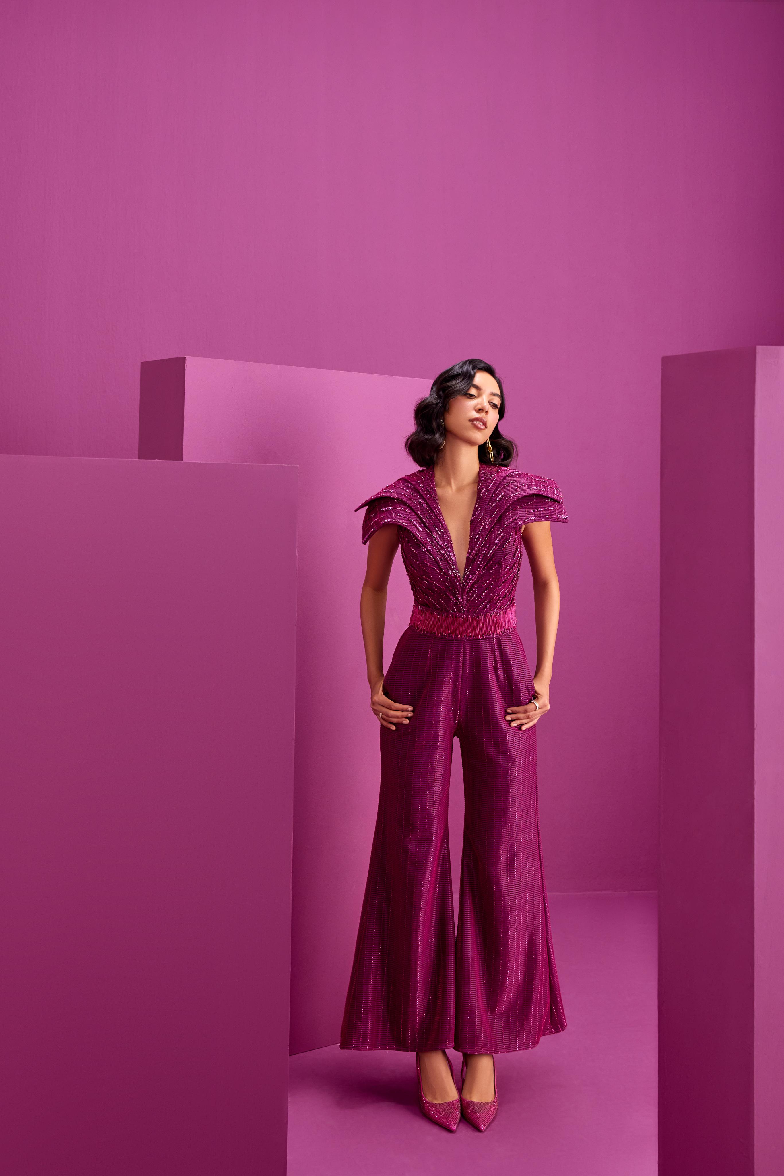 Pink Shimmer Jumpsuit