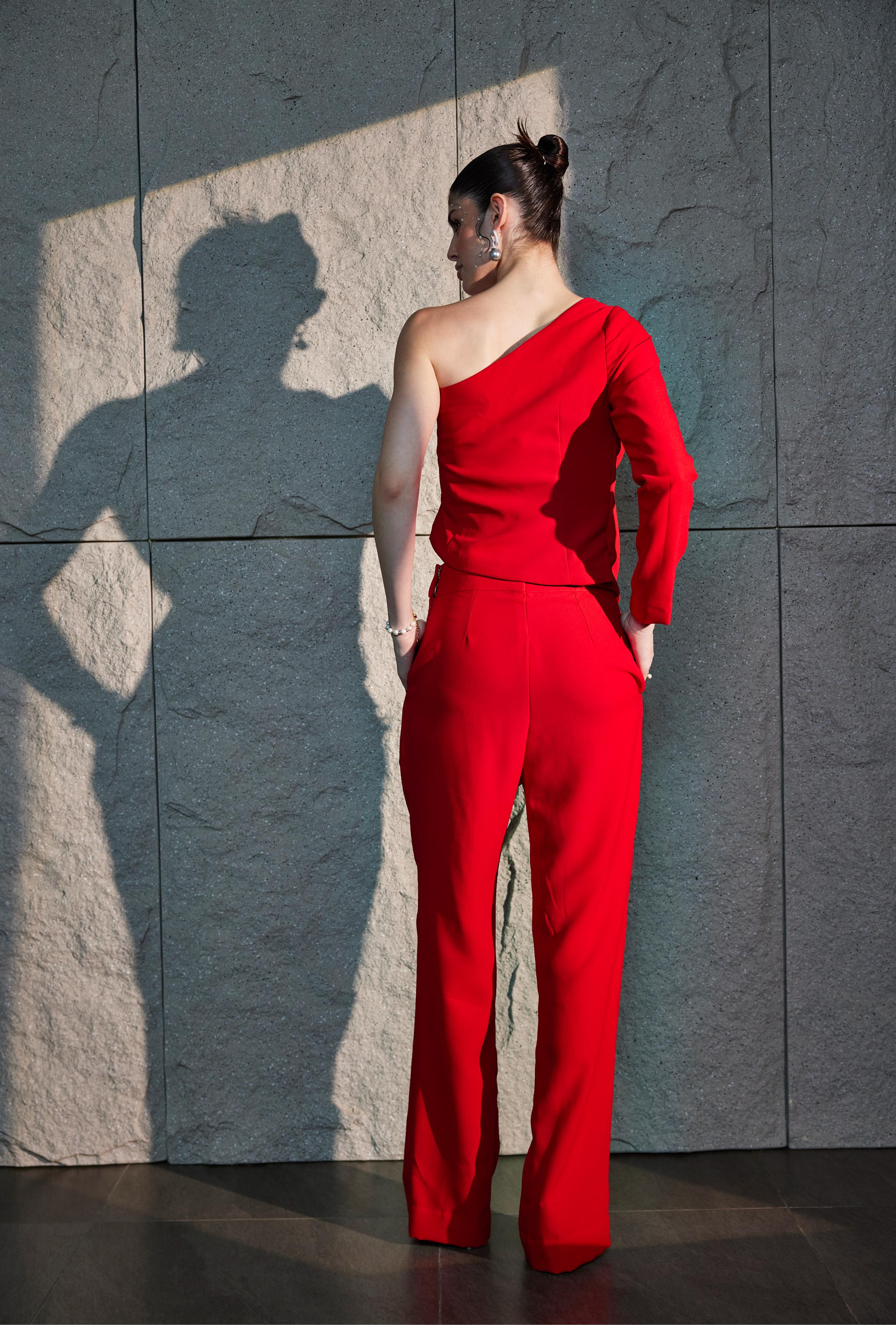 Scarlet Red Off Shoulder Top