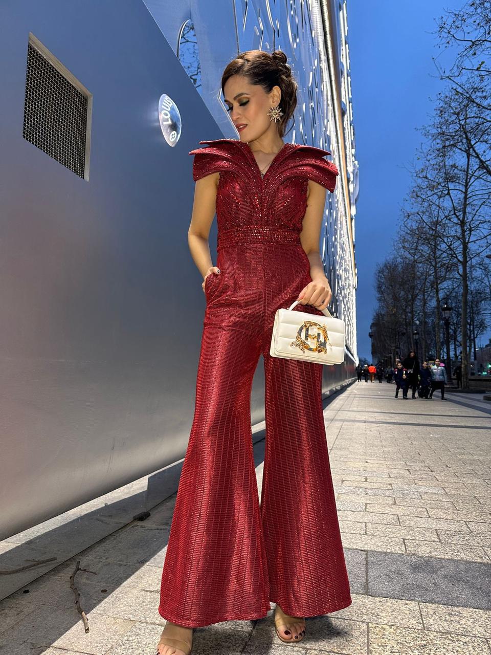 Majestique red jumpsuit